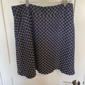 Loft blue, black and white skirt
